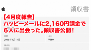 ハッピーメールで出会いは可能？2160円課金して◯人に出会った！